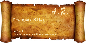 Aranyos Rita névjegykártya